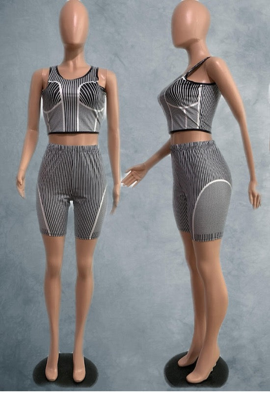 Maze Two Piece Short Set