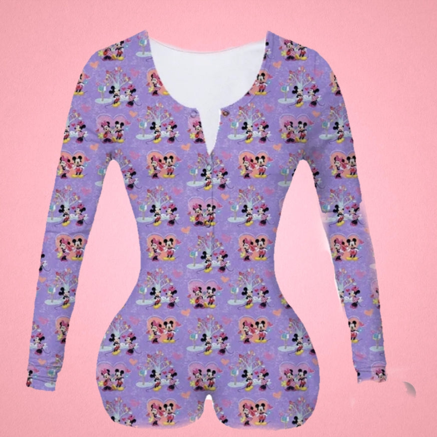 Mickey and minne love onesie